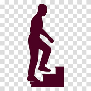 man climbing stairs clipart