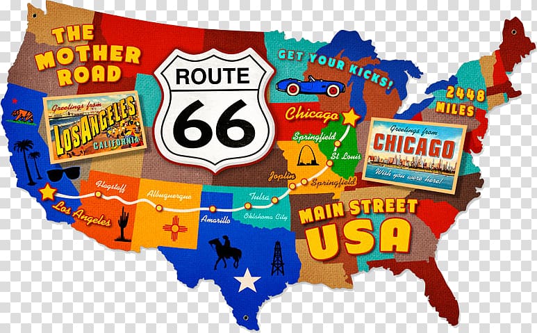U.S. Route 66 Road trip US Numbered Highways, Us Route 66 transparent background PNG clipart