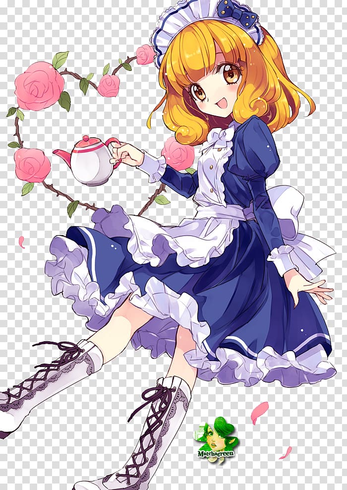Yayoi Kise Pretty Cure Anime Animation, maid transparent background PNG clipart