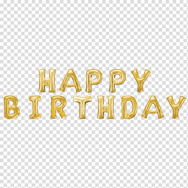 Happy Birthday to You Garland Toy balloon Gold, Birthday transparent background PNG clipart