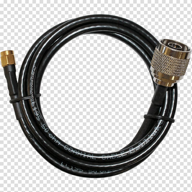 SMA connector Coaxial cable Electrical cable RF connector Electrical connector, conductor transparent background PNG clipart