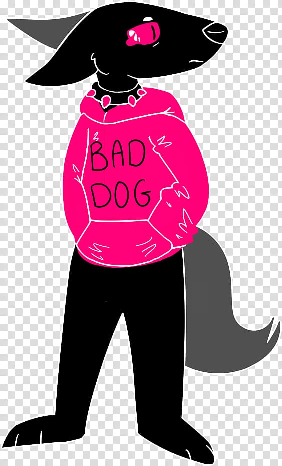 Pink M Animal Character , Bad dog transparent background PNG clipart