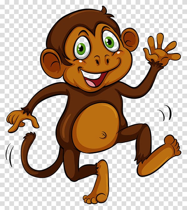 Monkey , Cartoon Art monkey dance transparent background PNG clipart