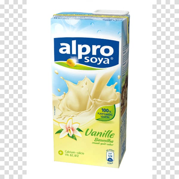 Soy milk Alpro Soybean Drink, Vanilla milk transparent background PNG clipart