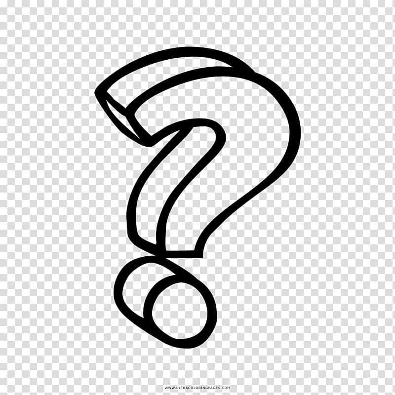Question mark Drawing Coloring book Greinarmerki, sinal transparent background PNG clipart