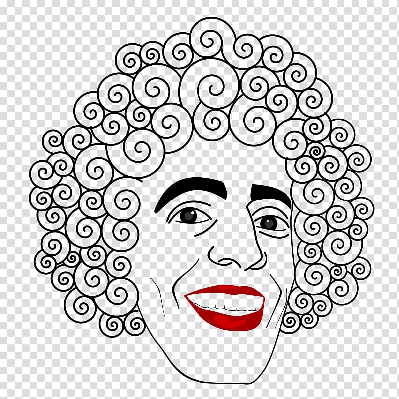 Hairstyle NaturallyCurly.com Barrette , Painted black curly hair man transparent background PNG clipart
