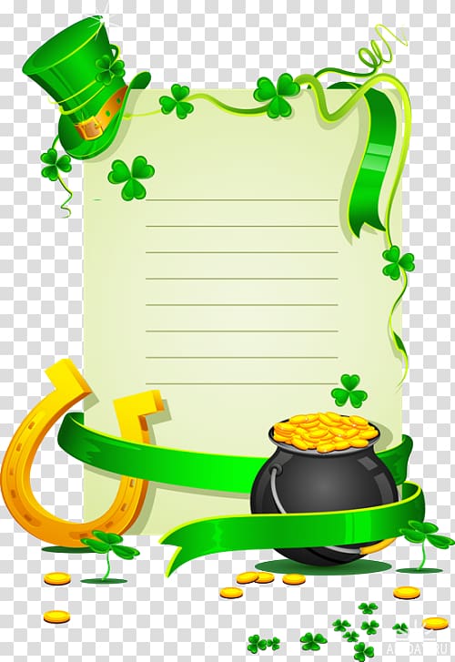 Four-leaf clover Saint Patrick\'s Day, saint patrick\'s day transparent background PNG clipart