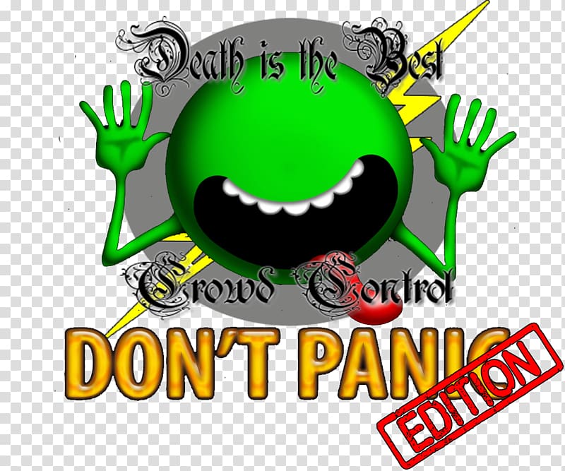 Logo The Hitchhiker\'s Guide to the Galaxy Brand Font, Crowd Panic transparent background PNG clipart