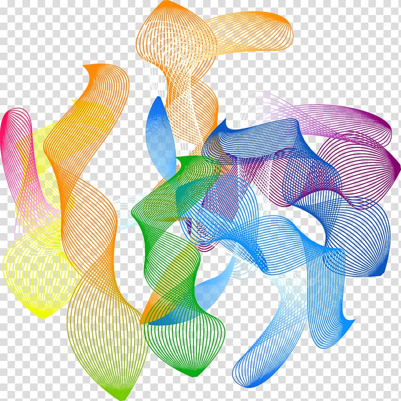 Line Science Technology Euclidean , Colorful lines transparent background PNG clipart