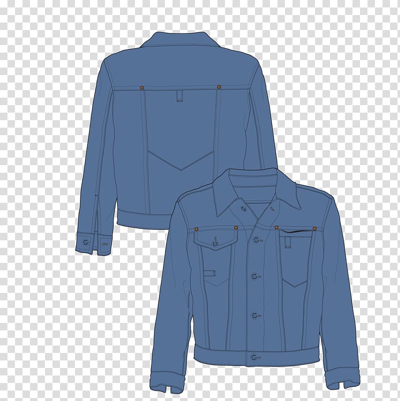 Shirt Jacket Coat Denim Outerwear, denim jacket transparent background PNG clipart