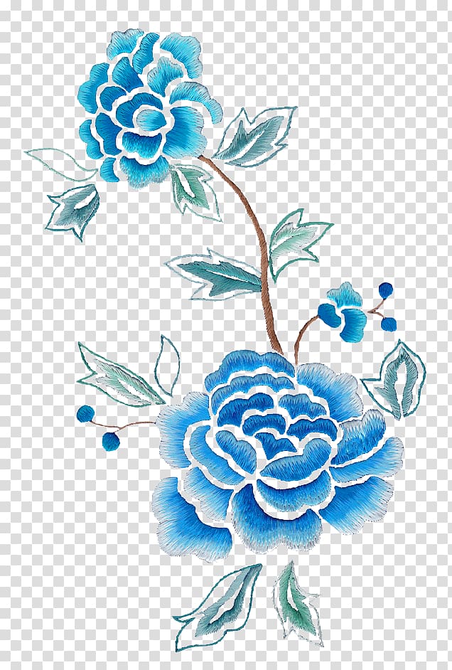 embroidery peony transparent background PNG clipart