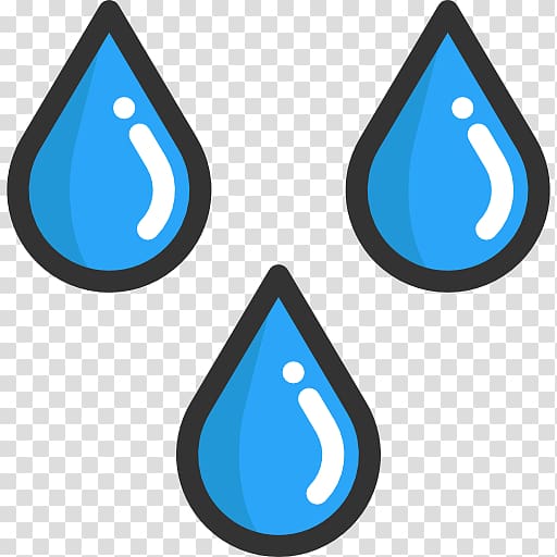 Three blue water drops Drop Rain Icon Blue water drop