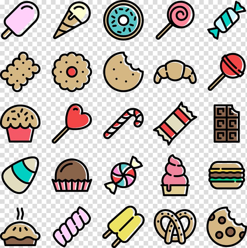 assorted pastry s, Lollipop Candy Icon, 20 models exquisite sweets icon material transparent background PNG clipart