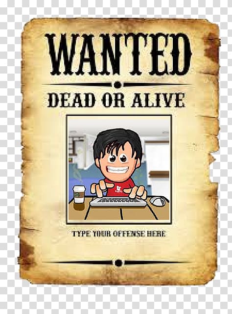Wanted poster Text Information Plakat naukowy, dead or alive transparent background PNG clipart
