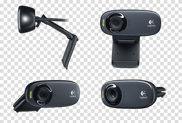 Microphone Webcam High-definition video 720p USB, Black camera transparent background PNG clipart