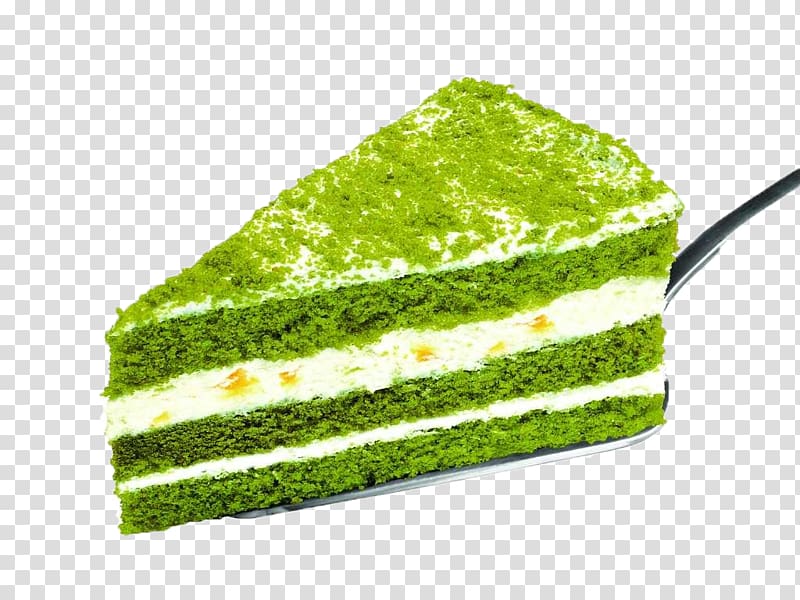 Ice cream Matcha Green tea Latte, Green Cake transparent background PNG clipart