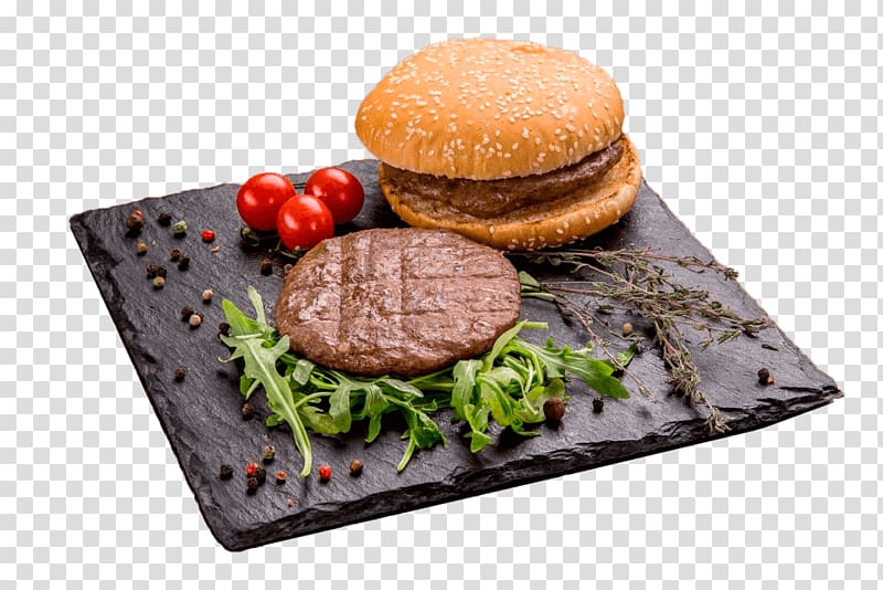 Patty Hamburger Cheeseburger Fast food Barbecue, beef burger transparent background PNG clipart
