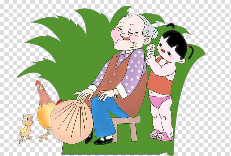 Old age Parent Child Filial piety, Honor his parents hammer back transparent background PNG clipart