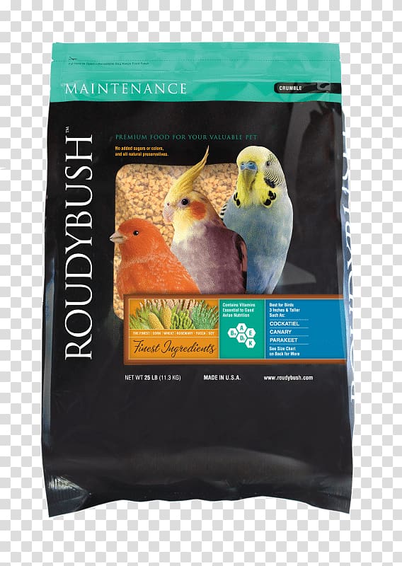 Roudybush Daily Maintenance Bird Food Cockatiel, Bird transparent background PNG clipart