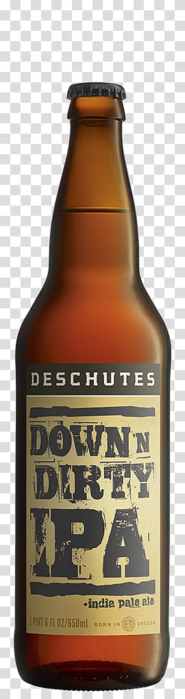 India pale ale Deschutes Brewery Wheat beer, the hands of the beer bottles transparent background PNG clipart