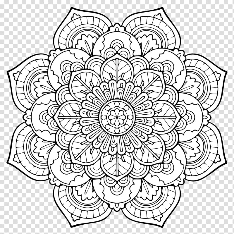 Mandala Coloring book Buddhism Adult Child, Mandala transparent background PNG clipart