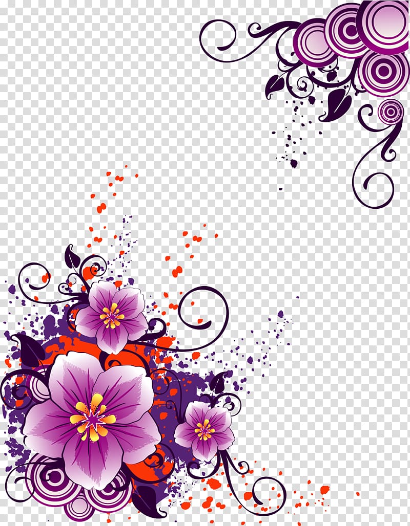 pink flower template , Flower Cdr Euclidean , Purple flowers flowers transparent background PNG clipart