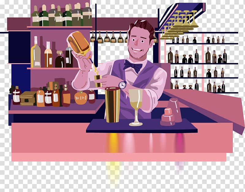 Cocktail Beer Bartender, Bartender transparent background PNG clipart
