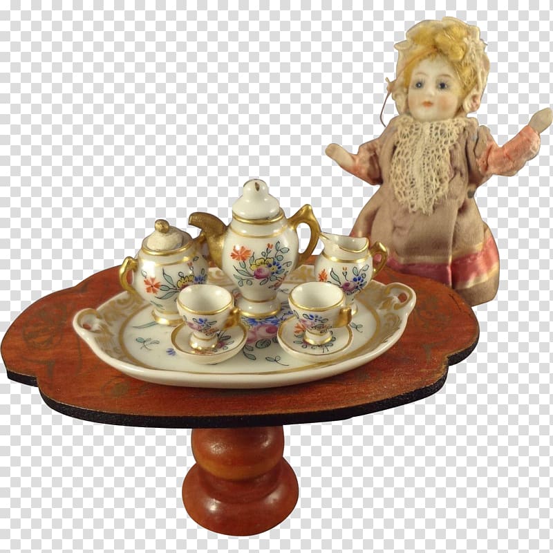 Porcelain Bisque doll Tea set Ruby Lane, doll transparent background PNG clipart