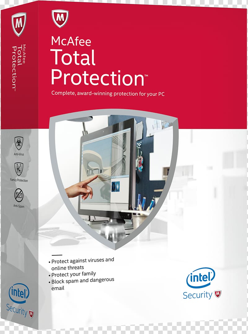 Mcafee Total Protection Antivirus software Computer security Computer virus, mcafee secure transparent background PNG clipart