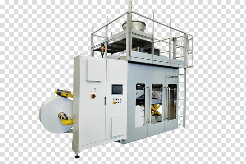 Vertical form fill sealing machine Extrusion plastic Coperion GmbH, integrated machine transparent background PNG clipart