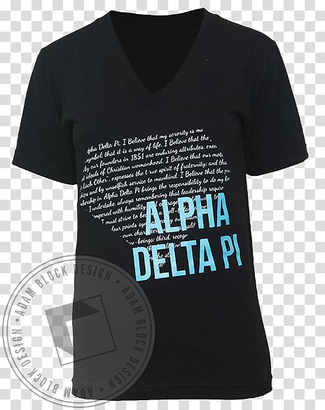 T-shirt Alpha Delta Pi Neckline, Diamond word transparent background PNG clipart