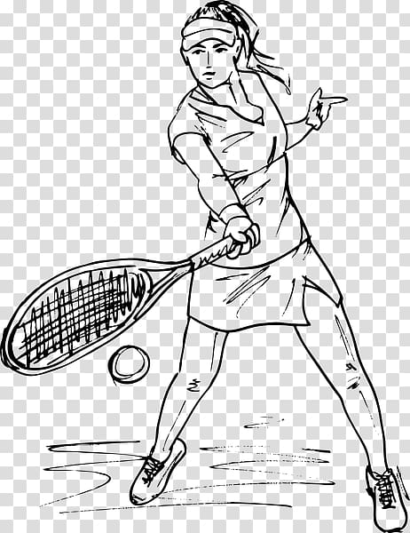 Tennis Girl Drawing Racket Tennis player, tennis transparent background PNG clipart