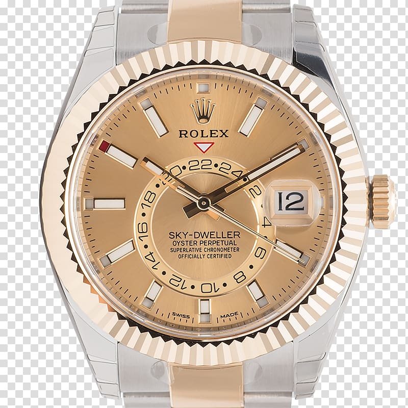 Watch strap Rolex Gold, yellow sky transparent background PNG clipart