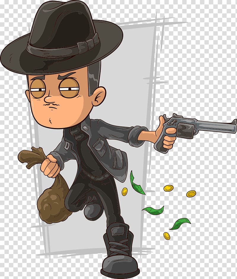 Bank robbery Cartoon , man robbery transparent background PNG clipart