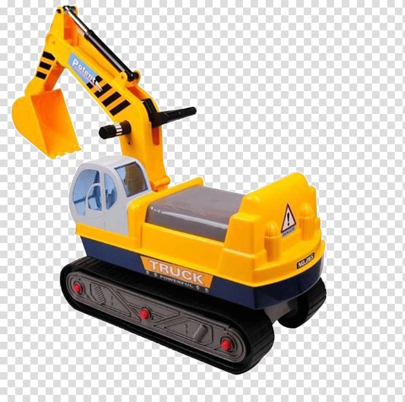 Caterpillar Inc. Excavator Toy Child Tractor, Toy excavator transparent background PNG clipart