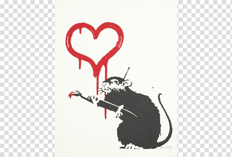 Screen printing Art museum Rat Artist, graffiti transparent background PNG clipart