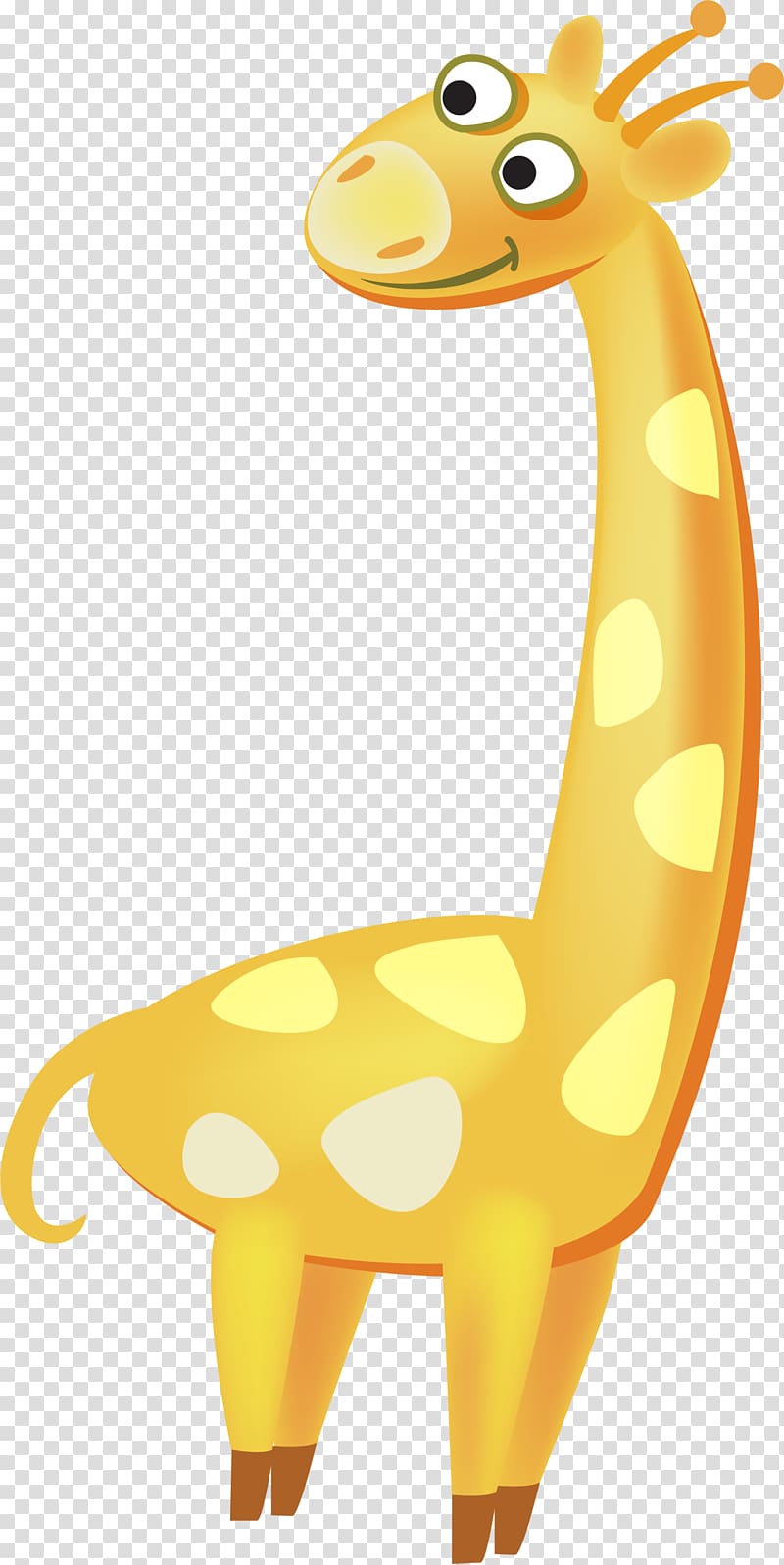 Northern giraffe , Yellow Giraffe transparent background PNG clipart