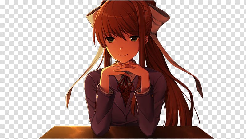 Doki Doki Literature Club! Desktop , Monika transparent background PNG clipart