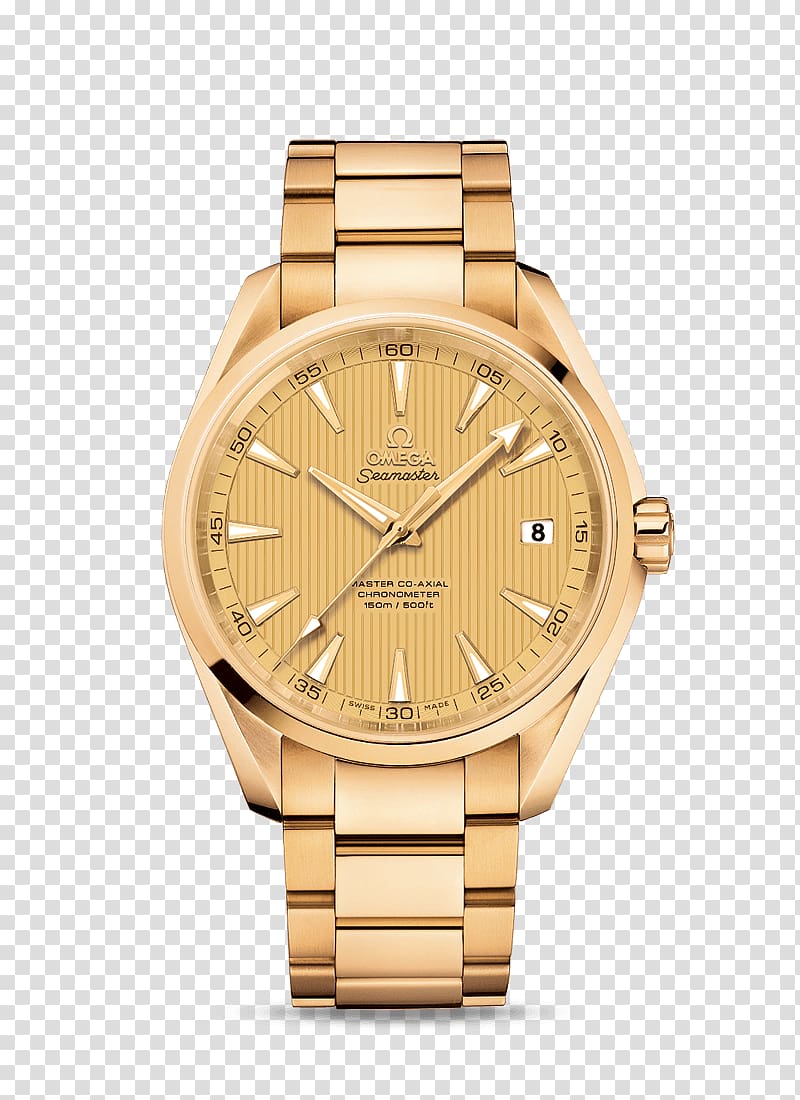 round analog watch with gold-colored bracelet, Omega Speedmaster James Bond Watch Omega Seamaster Omega SA, Gold Omega watches watches men\'s watches transparent background PNG clipart