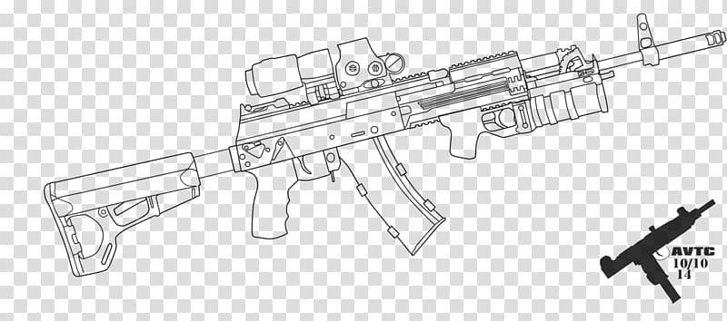 Trigger Firearm AK-12 AK-47 AK-74, ak 47 transparent background PNG clipart