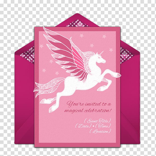 Wedding invitation Template Birthday Party, unicorn birthday transparent background PNG clipart