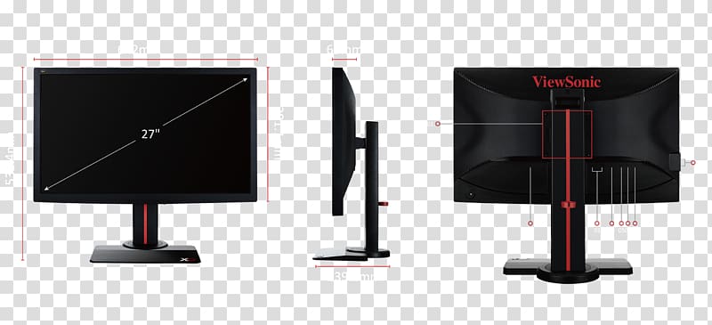 Computer Monitors FreeSync Refresh rate Computer Monitor Accessory ViewSonic, lcd monitor transparent background PNG clipart