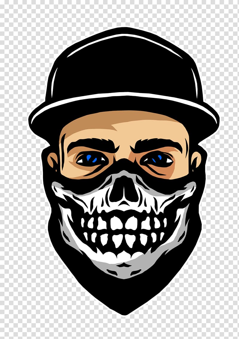 Kerchief Skull , skulls transparent background PNG clipart