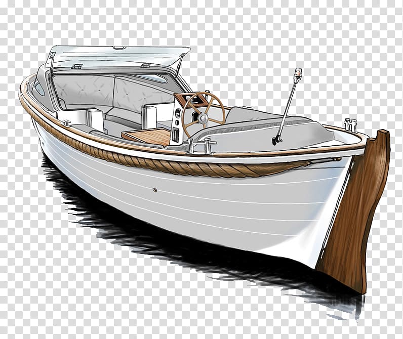 Car Boat Ship, Hand-painted boat transparent background PNG clipart