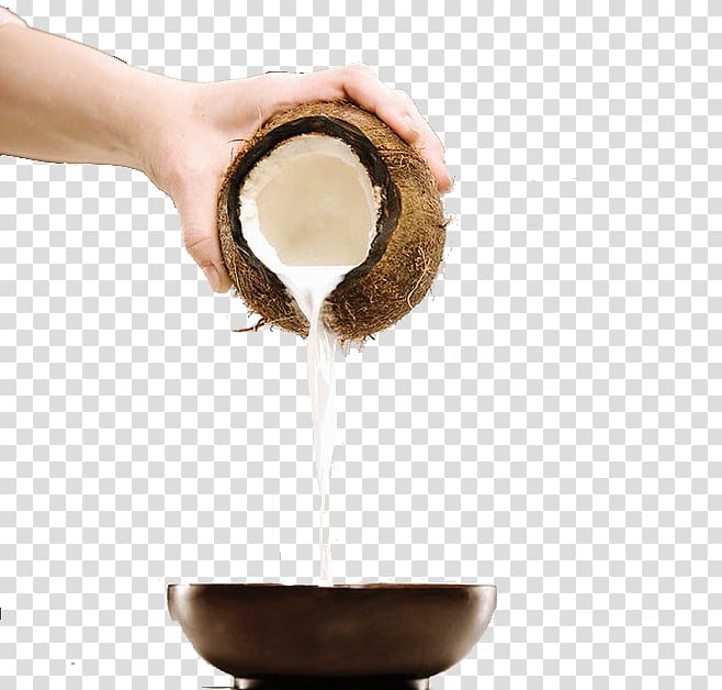 Coconut milk, Pour coconut milk out transparent background PNG clipart