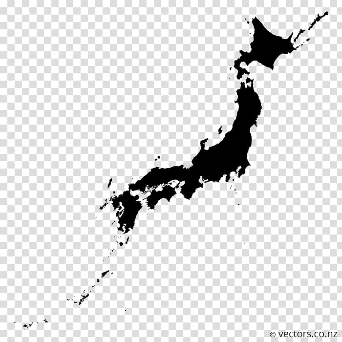 Prefectures of Japan Map, blank transparent background PNG clipart