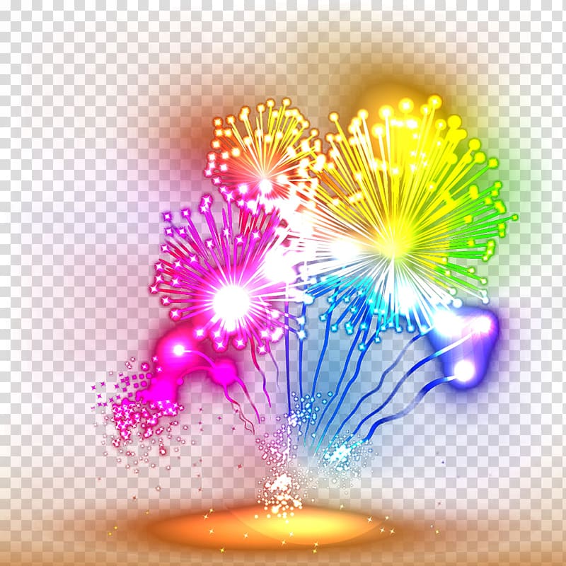 Fireworks Cartoon Drawing, Hand-painted cartoon fireworks transparent background PNG clipart