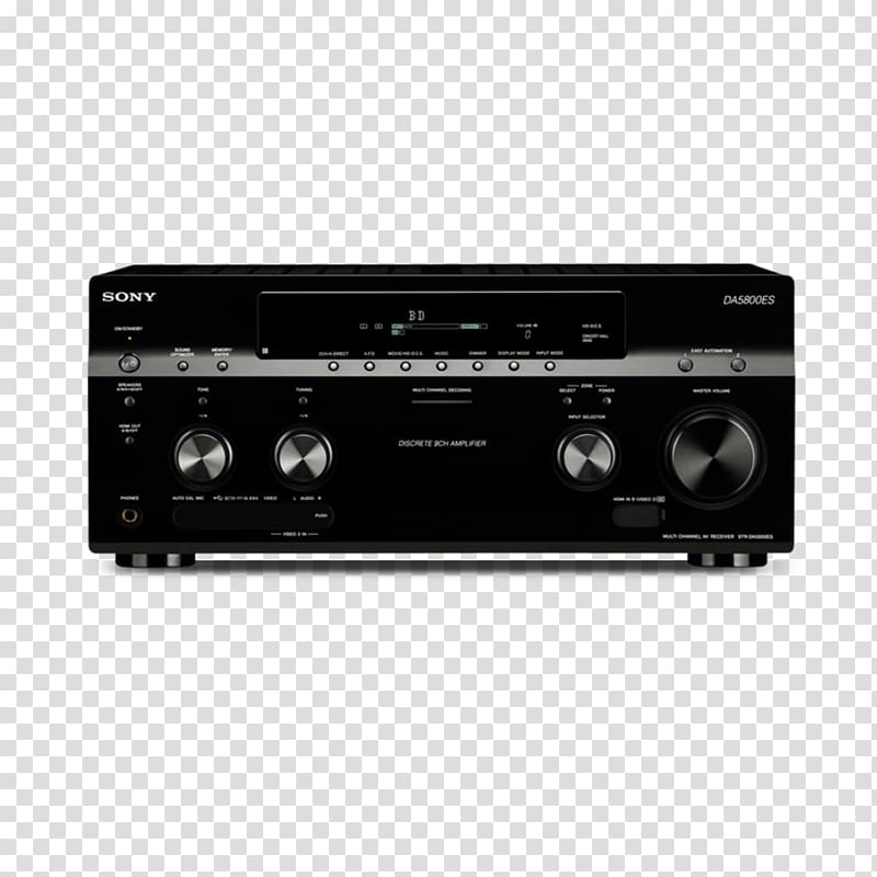 AV receiver Sony Corporation Sony STR-DA5800ES Home Theater Systems Component video, sony turntable transparent background PNG clipart