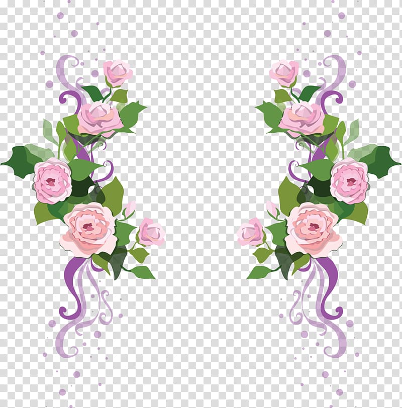 pink flowers illustration, Flower Encapsulated PostScript , FLORES transparent background PNG clipart