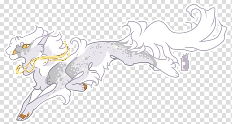 Horse Line art Cartoon Sketch, milky way transparent background PNG clipart